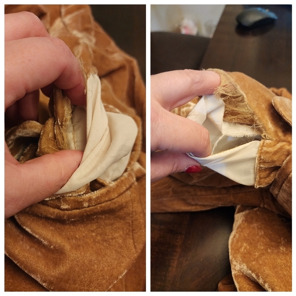 Banana Republic Velvet Warm Carmel Brown Tan Golden Single Button Blazer Size 6 - Picture 16 of 16